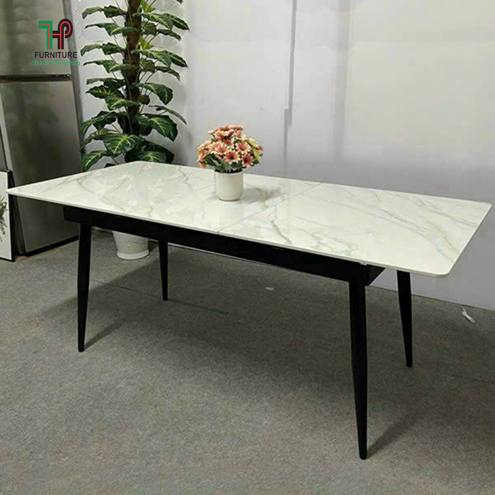 bàn ăn gấp gọn mặt đá