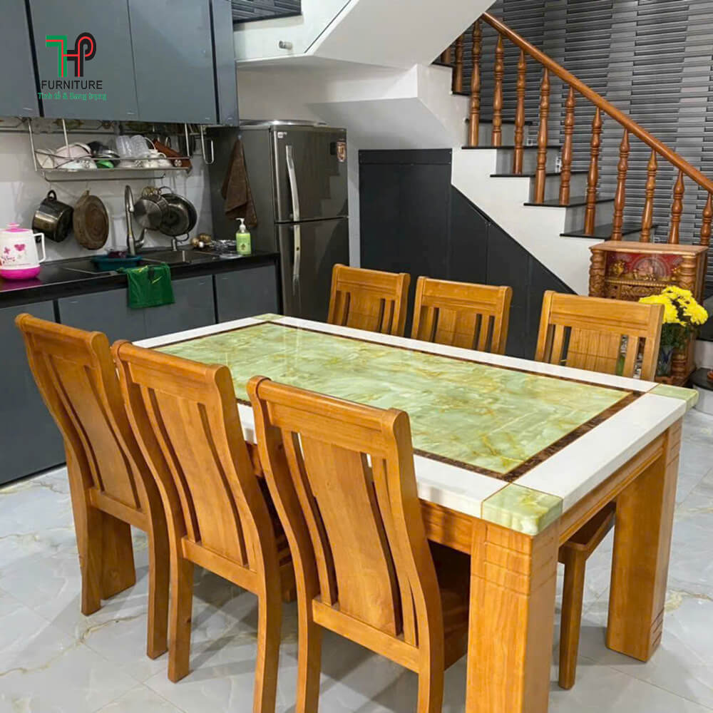 Bàn ăn mặt đá đẹp (2)
